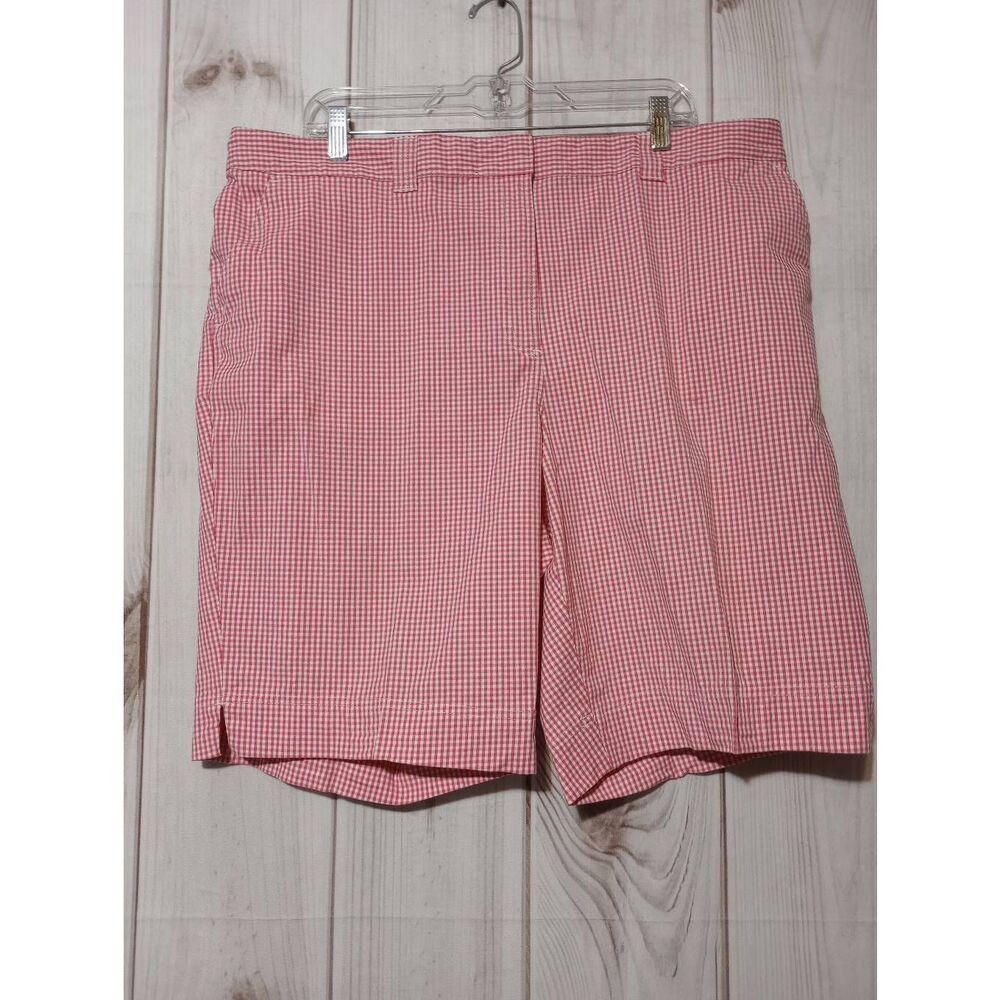 Kim Rogers Shorts Ladies 20W Pink White Bermuda